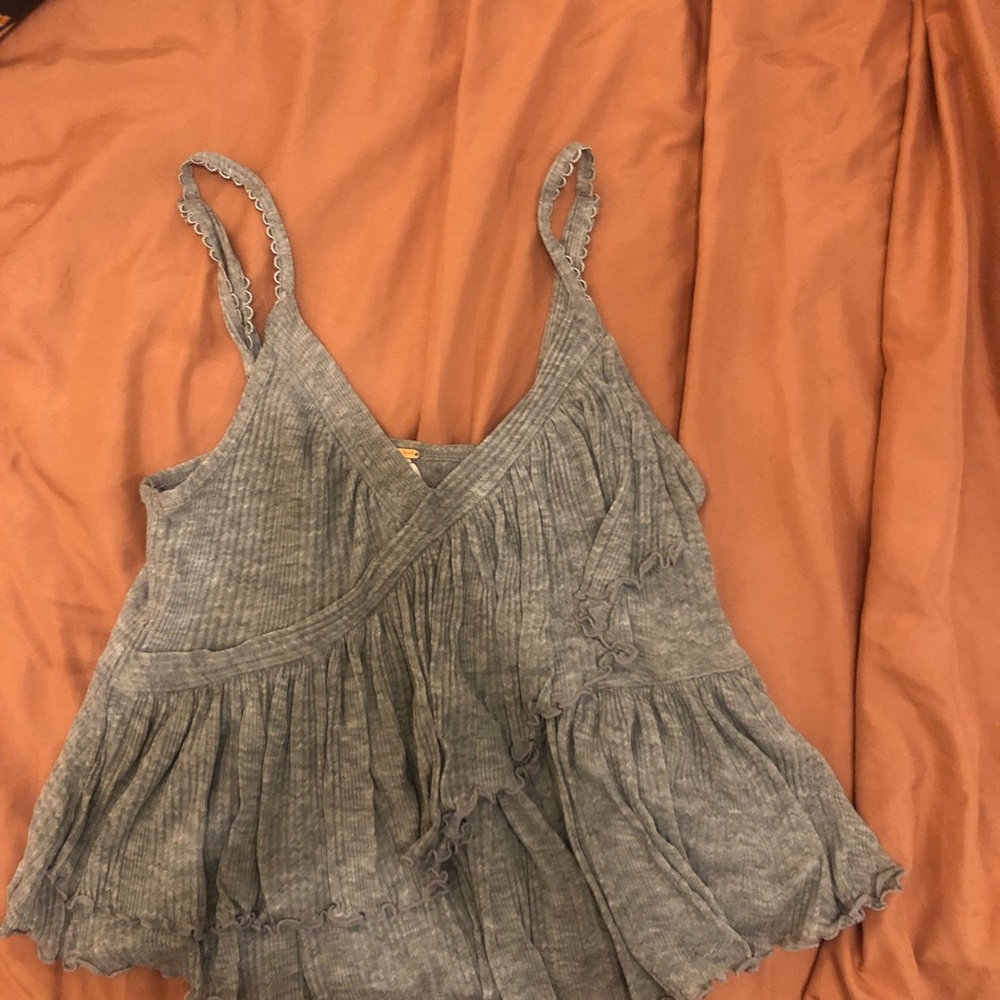 Free People gray flowy tank top XS